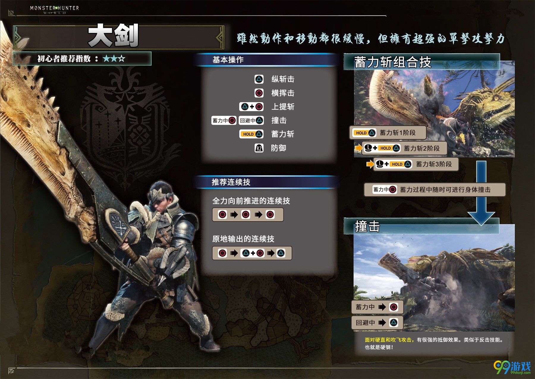 怪物猎人世界武器出招表 怪物猎人世界武器怎么操作出招