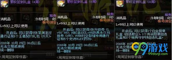 dnf周周签到享惊喜活动奖励有哪些 周周签到享惊喜奖励