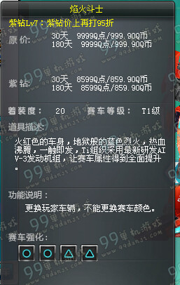 QQ飞车T1绝地战士多少钱 T1绝地战士价格外观展示