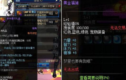 dnf黄金福猪属性怎么样 dnf黄金福猪宠物属性