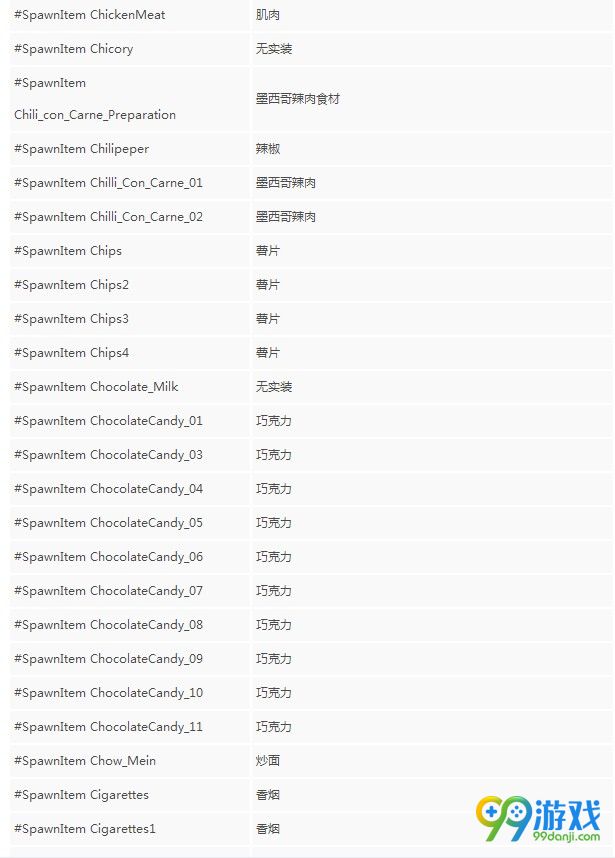 人渣SCUM食物弹药武器代码是什么 人渣SCUM食物弹药武器控制台代码一览
