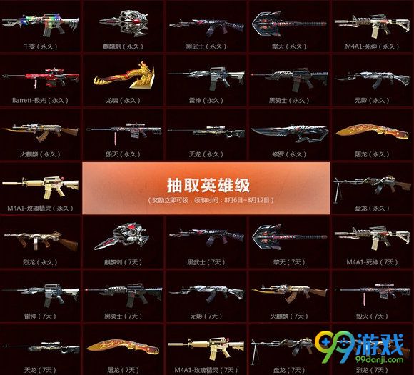 CF8月6日在线风暴活动地址 8.6在线送武器一览(图)