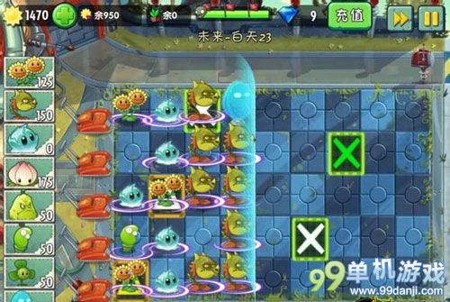 植物大战僵尸2中文版未来世界第23关三星通关攻略