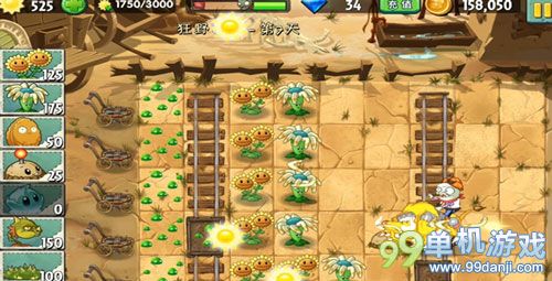 植物大战僵尸2中文版狂野西部第7关二星攻略