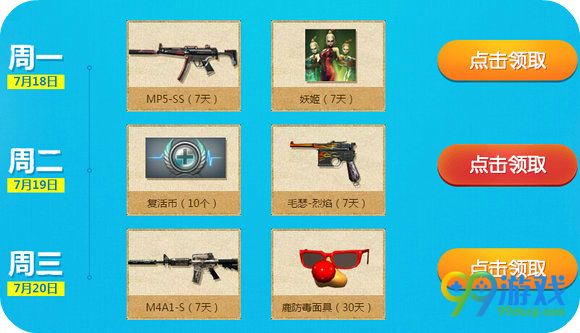 CF7月周末痛快玩地址时间奖励 2016就要痛快玩一览