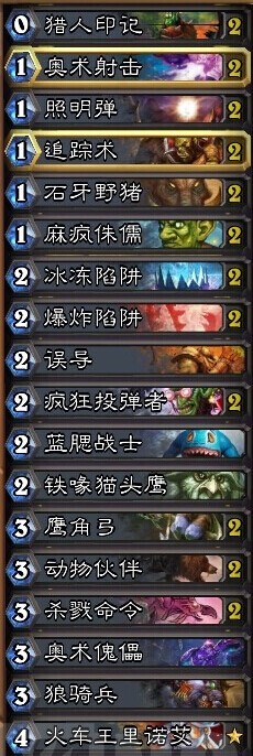 炉石传说无放狗秃鹫打脸猎人卡组 针对新平衡补丁