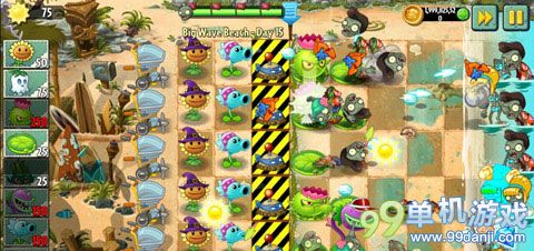 植物大战僵尸2海滩世界第15关图文过关攻略