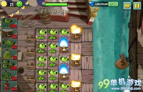 植物大战僵尸2海盗港湾坚不可摧第3关刷金币阵型攻略