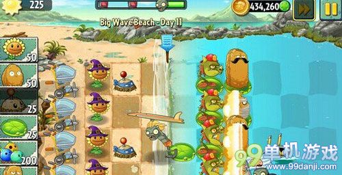 植物大战僵尸2海滩世界第11关过关布局攻略