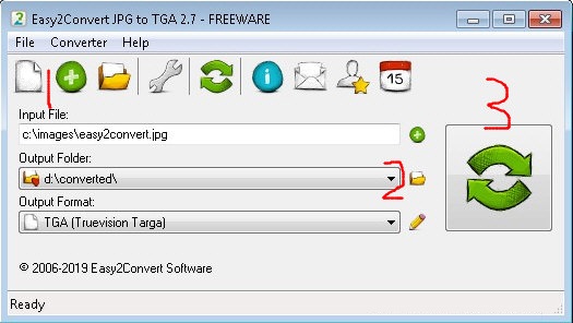 Easy2Convert JPG to TGA