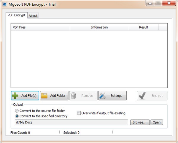 Mgosoft PDF Encrypt(Mgosoft PDF加密软件)