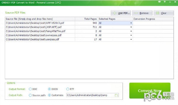 ONEKEY PDF Convert to Word(免费pdf转word转换器)