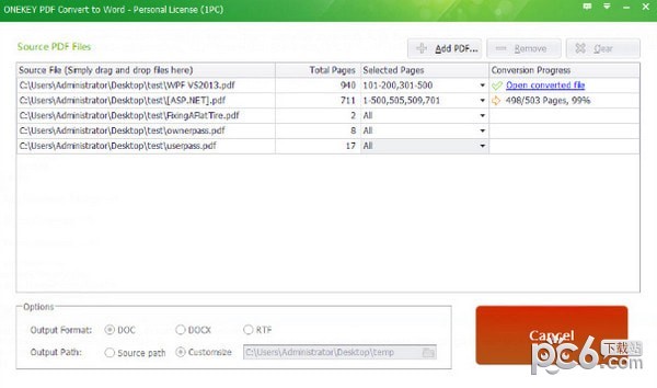 ONEKEY PDF Convert to Word(免费pdf转word转换器)