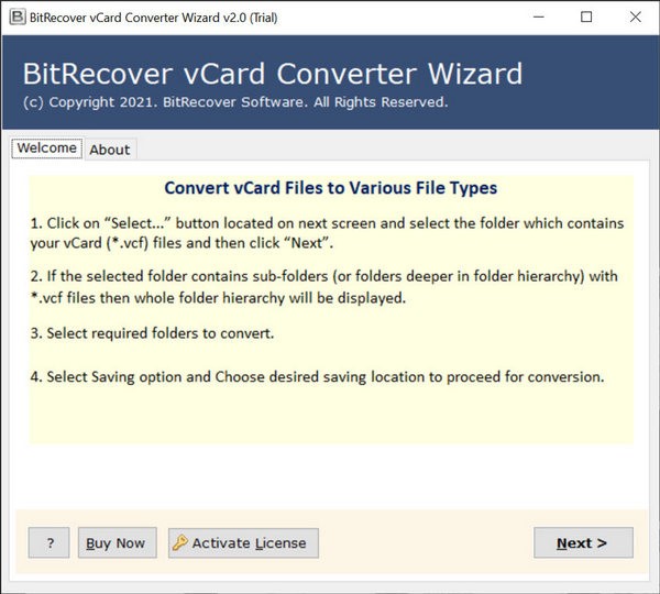 BitRecover vCard Converter Wizard(vCard文件转换器工具)