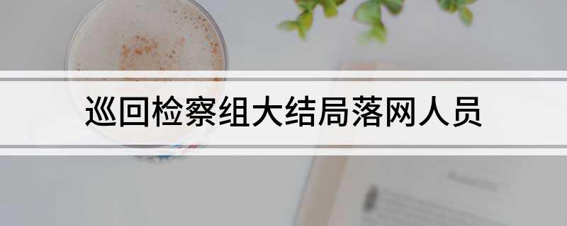 巡回检察组大结局落网人员 巡回检察组大结局落网人员有哪些