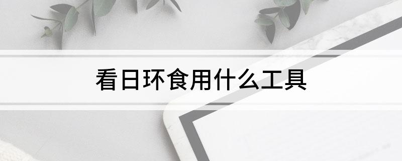 看日环食用什么工具