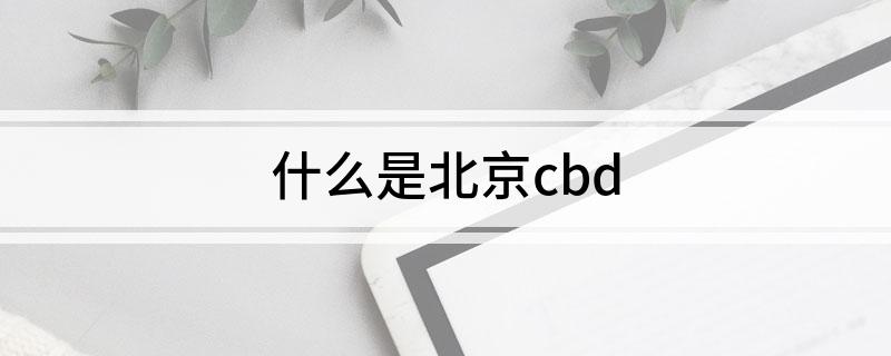 什么是北京cbd