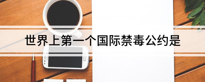 世界上第一个国际禁毒公约是 是海牙鸦片公约