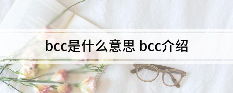 bcc是什么意思 bcc介绍