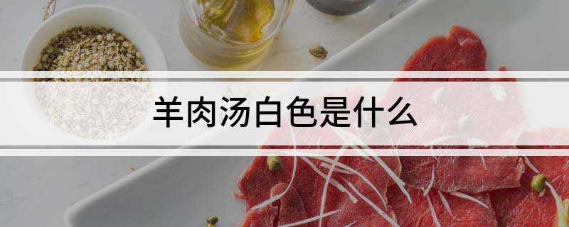 羊肉汤白色是什么