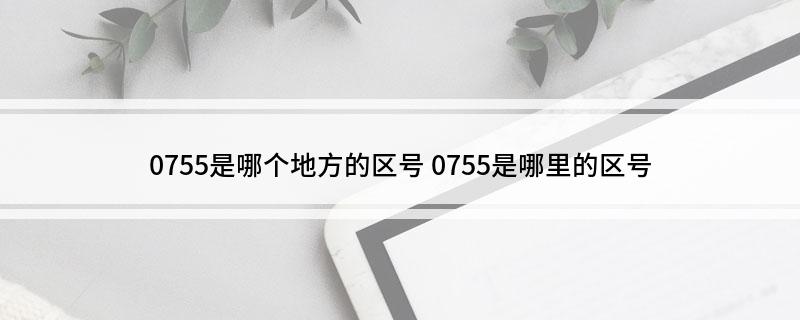 0755是哪个地方的区号 0755是哪里的区号