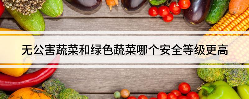 无公害蔬菜和绿色蔬菜哪个安全等级更高