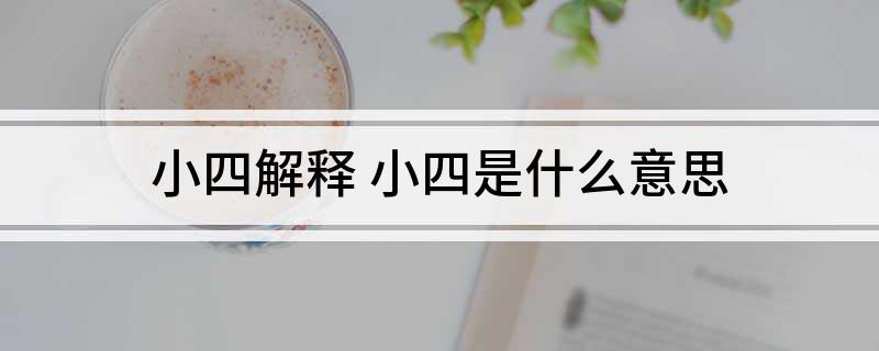 小四解释 小四是什么意思