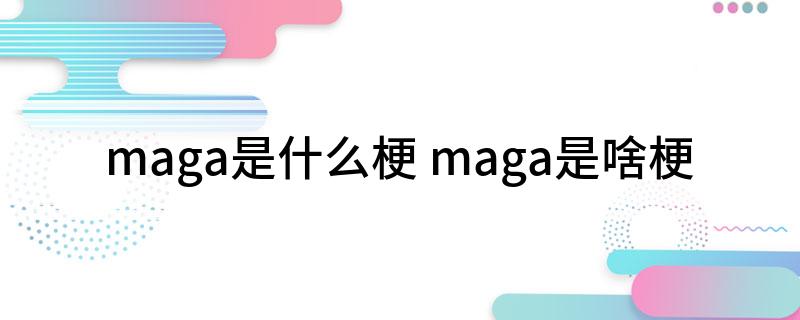 maga是什么梗 maga是啥梗