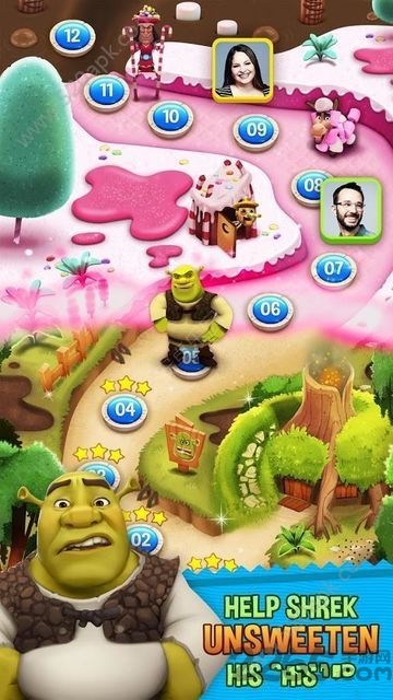 怪物史莱克的糖果屋中文版(shreksugarfever) v0.5.1 安卓汉化版 1