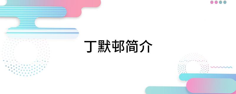 丁默邨简介