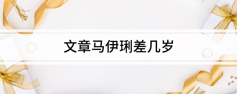 文章马伊琍差几岁