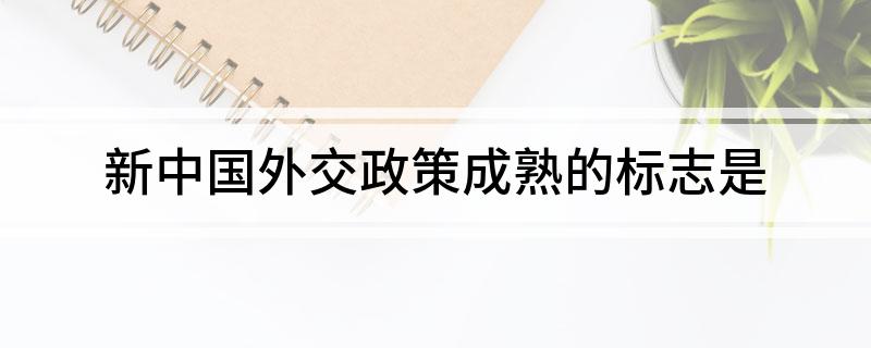新中国外交政策成熟的标志是