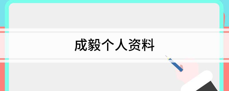 成毅个人资料