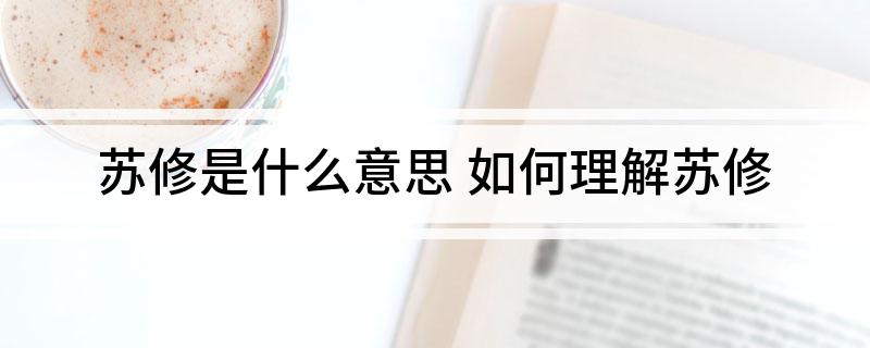 苏修是什么意思 如何理解苏修