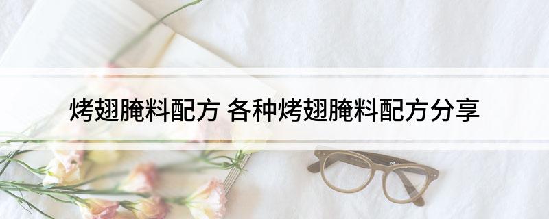 烤翅腌料配方 各种烤翅腌料配方分享