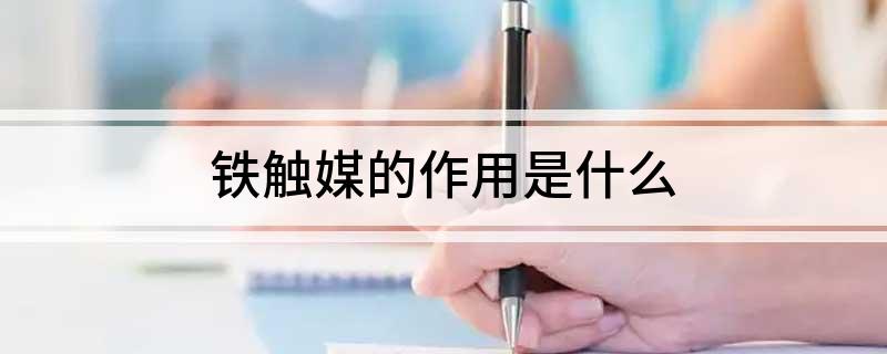 铁触媒的作用是什么