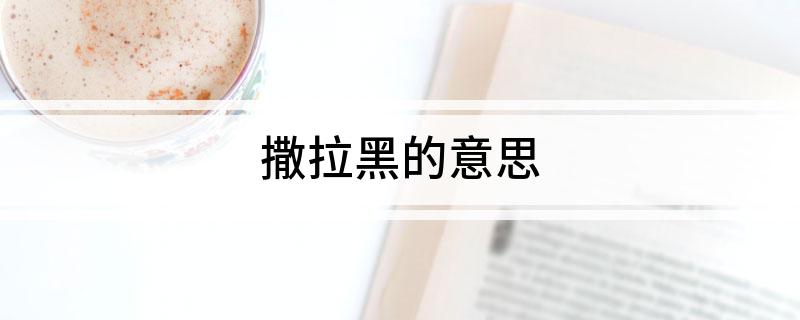 撒拉黑的意思