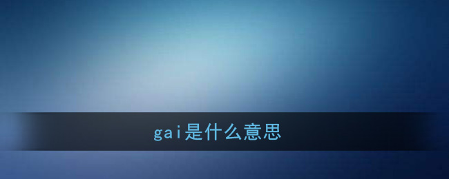 gai是什么意思_gai是什么梗