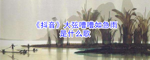 抖音大弦嘈嘈如急雨是什么歌_大弦嘈嘈如急雨歌词