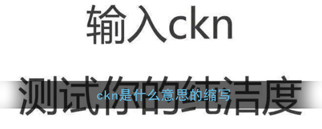 ckn是什么意思的缩写_最污的3个字ckn是什么意思