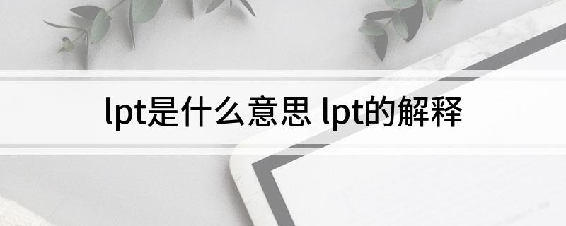 lpt是什么意思 lpt的解释