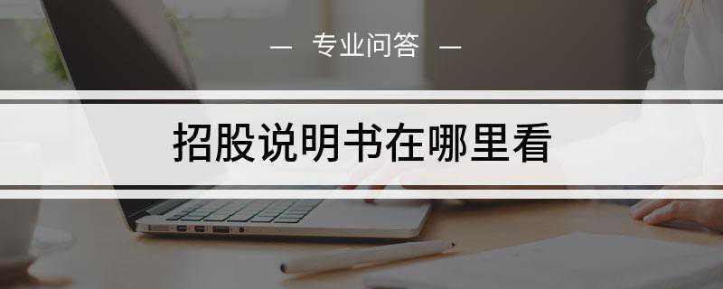 招股说明书在哪里看