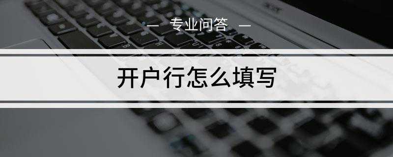 开户行怎么填写