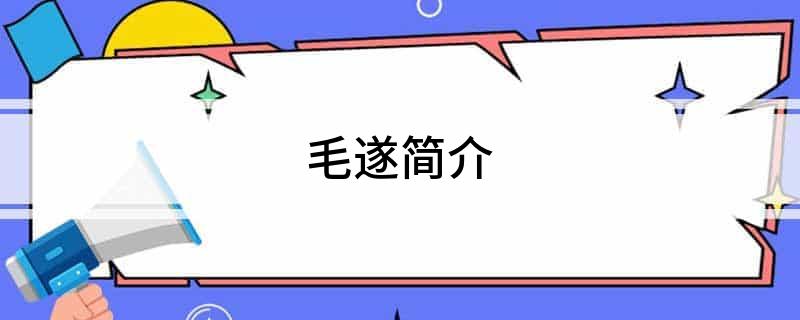 毛遂简介