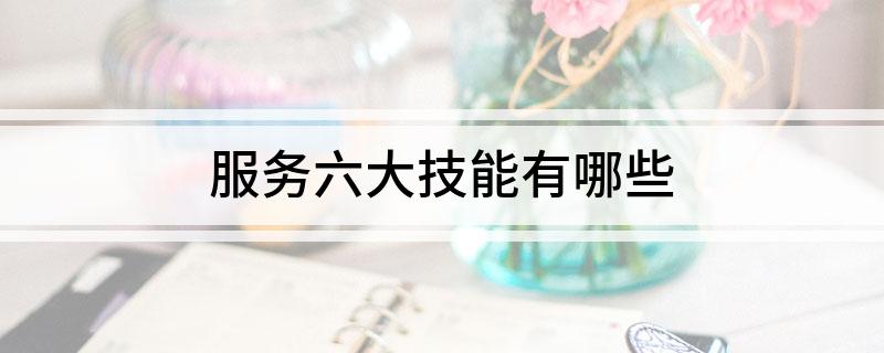 服务六大技能有哪些