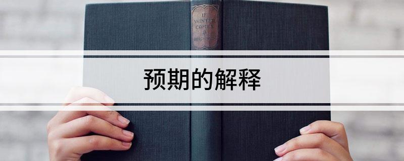 预期的解释