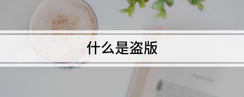 什么是盗版