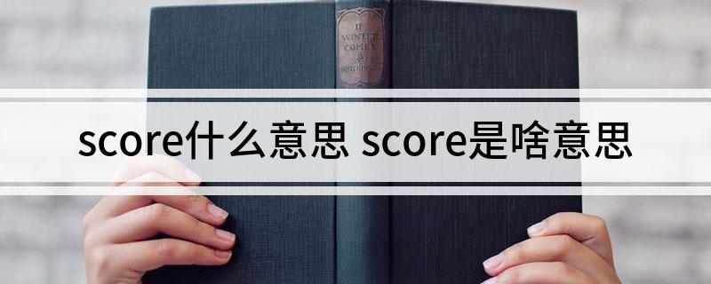 score什么意思 score是啥意思
