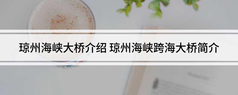 琼州海峡大桥介绍 琼州海峡跨海大桥简介