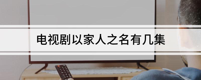 电视剧以家人之名有几集